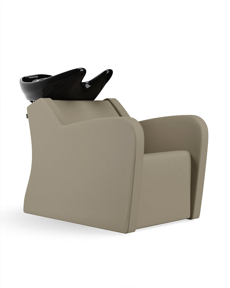 Fredda II beige massagevask med sort kumme fra Solida Furniture, massagevask til frisør og kosmetolog